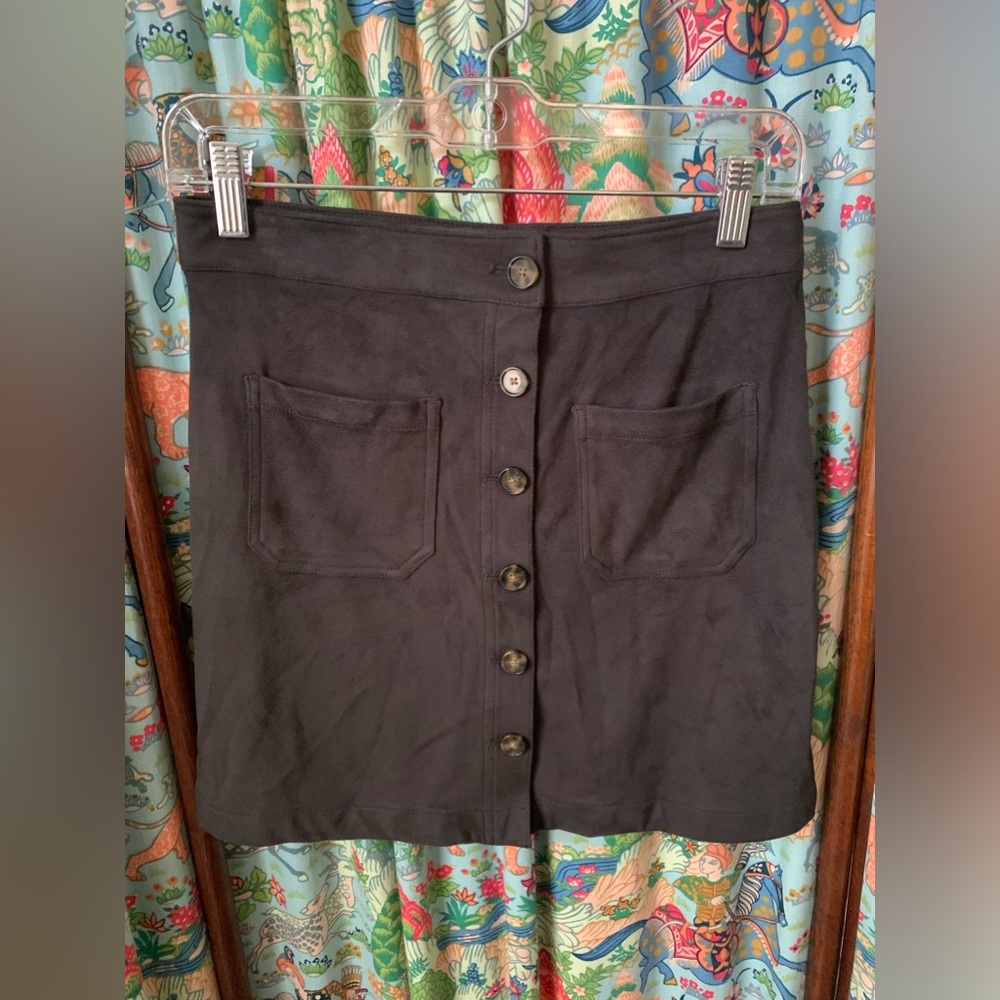 NWT Marine Layer Black Button-Front Skirt